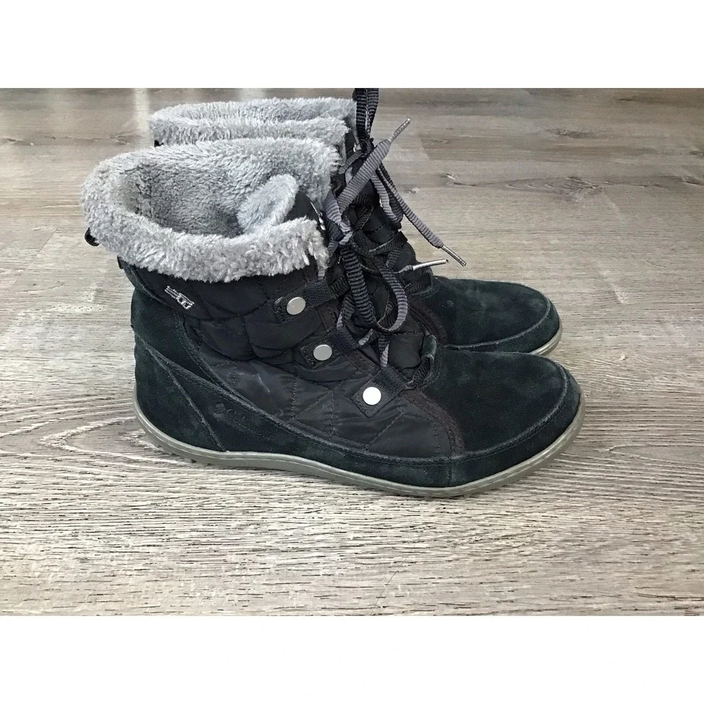 Columbia Women's Size 8 Waterproof Winter Snow Boots Black/Grey YL5207-011
